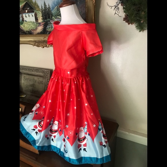 🆕 🧑‍🎄🎄Girls Christmas Santa Clause Dress - Picture 2 of 6